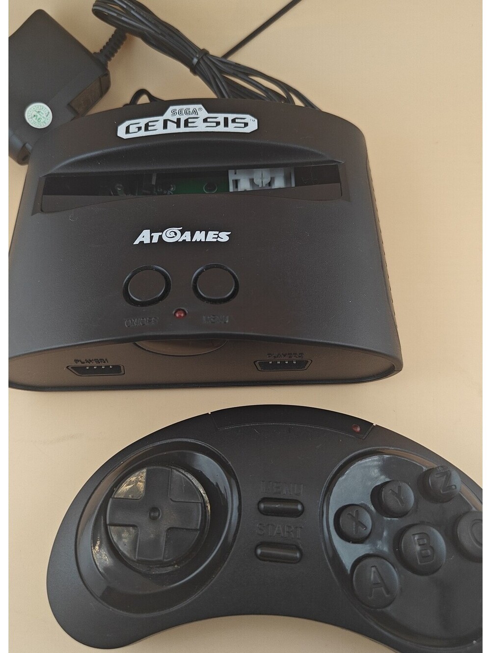AtGames Sega Genesis Classic Console Tested With Wireless Controller Power Cord
